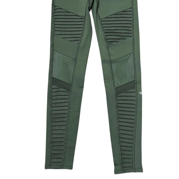 Alo Yoga Women's Hunter Green Moto Pull-on Leggings Size Small‎ - Picture 6 of 12